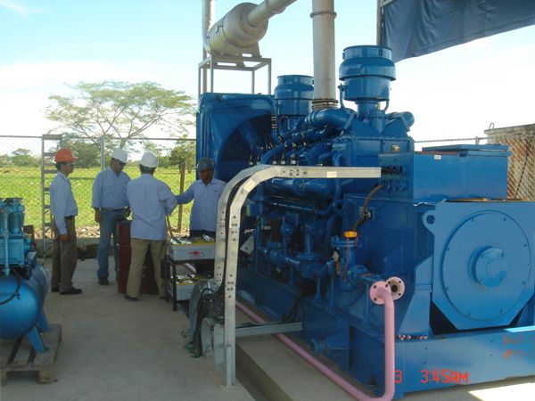 Generador a gas de 500kw instalado en Colombia